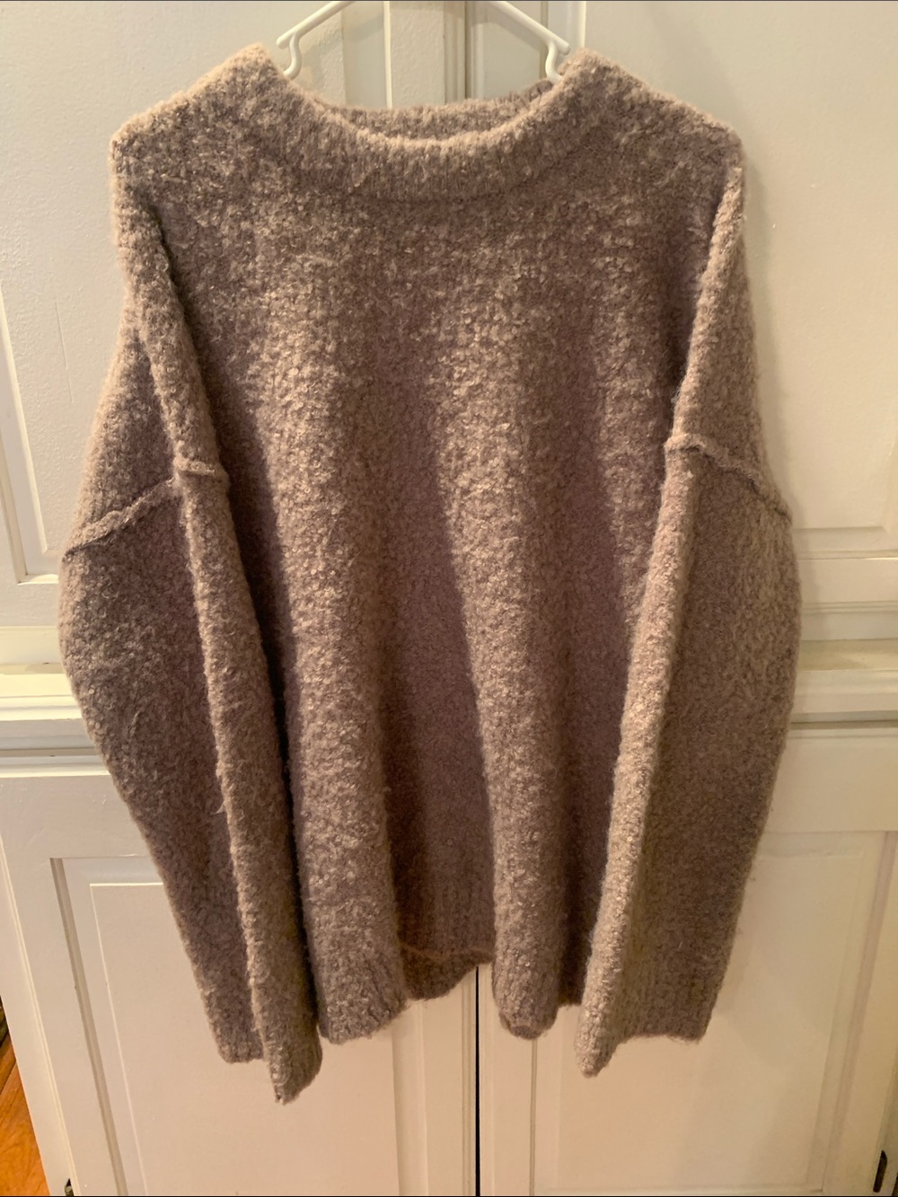 wild fable Taupe Bouclé Crew Sweater